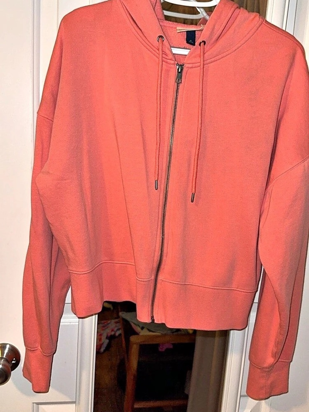 Universal Thread Cropped Hooded Full Zip-Up Sweatshirt Cropped Full-Zip Hoodie